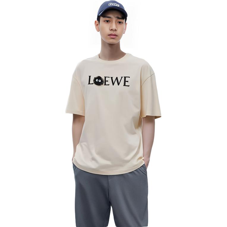 LOEWE Alphabet Print Cotton Rabbit T-Shirt Men’s Beige. H848341X01-2370 圖 8