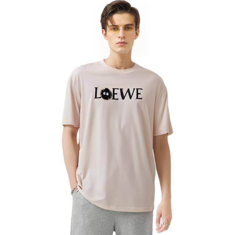 LOEWE Alphabet Print Cotton Rabbit T-Shirt Men’s Beige. H848341X01-2370 圖 9