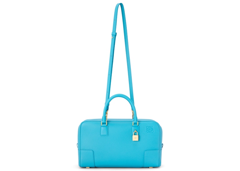 Lookbook Tas LOEWE Amazona 28 Kulit Anak Sapi Cyan Lembut