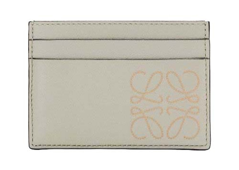 LOEWE Anagram (4 Card Slot) Leather Card Case Light Green/Dark Gold