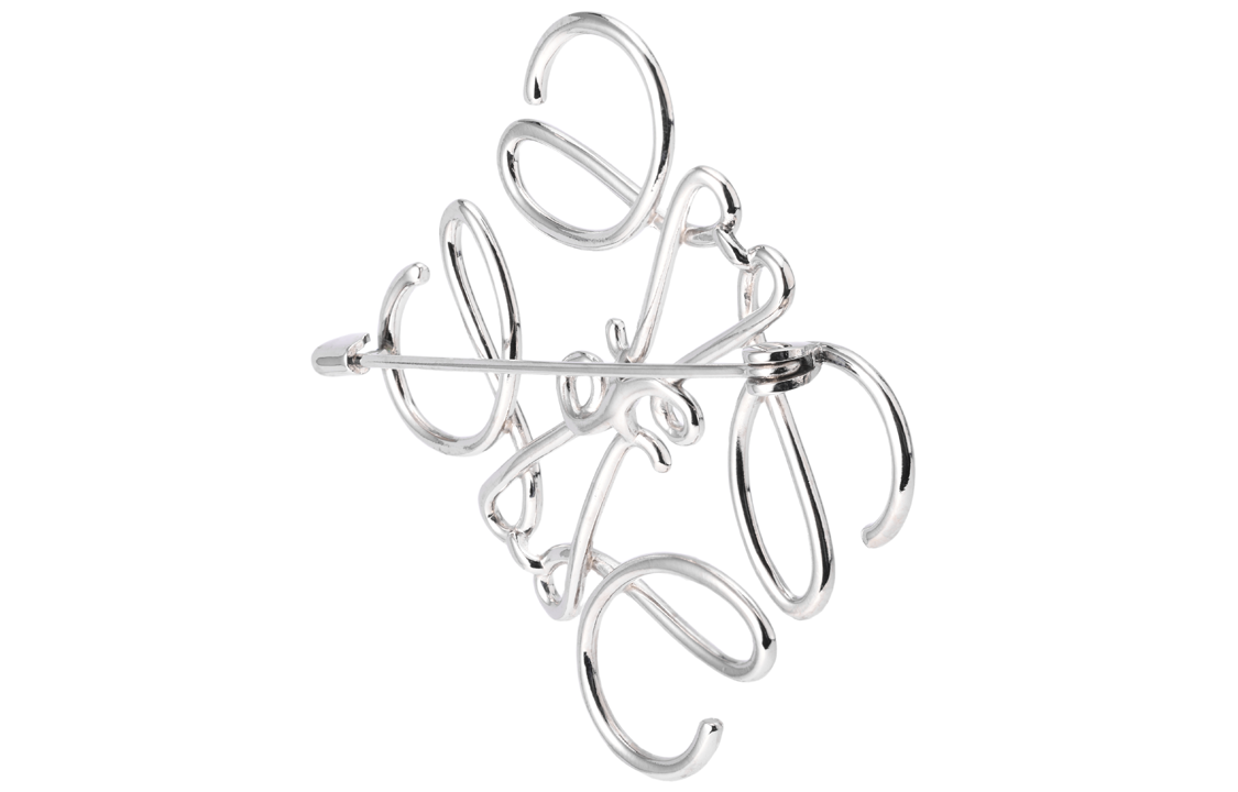 LOEWE Anagram Brass Brooch Unisex Couples' Accessories Yellow 11125020-9230 圖 4