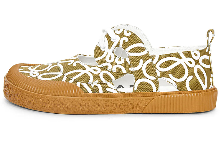 LOEWE Anagram Canvas Low Top 'Green Fashion'