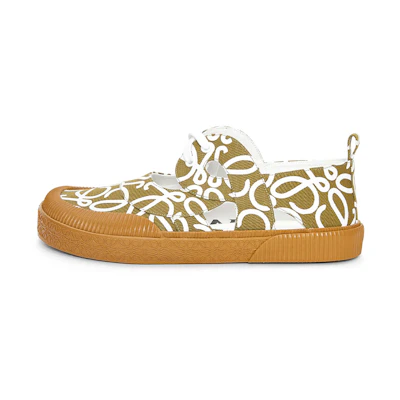 LOEWE Anagram Canvas Low Top 'Green Fashion'