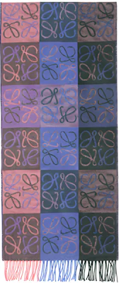 LOEWE Anagram 格纹围巾 男女同款 双面羊毛披肩. F810487X17-5187 Buy LOEWE Anagram 格纹围巾 男女同款 双面羊毛披肩. F810487X17-5187