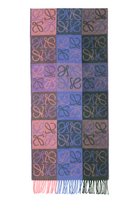 LOEWE Anagram 格纹围巾 男女同款 双面羊毛披肩. F810487X17-5187 Order LOEWE Anagram 格纹围巾 男女同款 双面羊毛披肩. F810487X17-5187