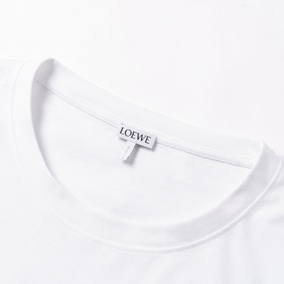 LOEWE Anagram 刺绣棉质白色圆领T恤 H526341XAI-2100 Shop LOEWE Anagram 刺绣棉质白色圆领T恤 H526341XAI-2100