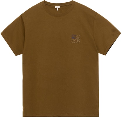 LOEWE Anagram 綠色刺繡棉質男士圓領T恤 H526341XAI-4160 Order LOEWE Anagram 綠色刺繡棉質男士圓領T恤 H526341XAI-4160