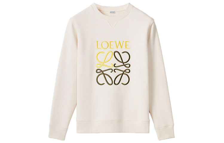 LOEWE Anagram Embroidered Logo Classic Crewneck Sweatshirt Beige () H526Y24J07-2425
