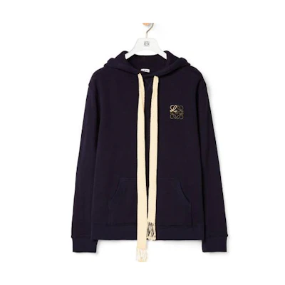 LOEWE Anagram Embroidered Logo Hoodie Navy Blue () H526341XA0-5110