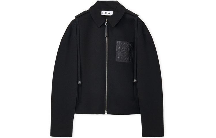 Order LOEWE Anagrama FW22 Abrigo Parka con Capucha y Cierre Negro. H526Y01W63-1100