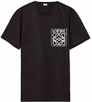 Order LOEWE Anagram FW22 刺繡標誌黑色短袖男士T恤。 H526Y22X25-1100