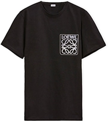 LOEWE Anagram FW22 刺繡標誌黑色短袖男士T恤。 H526Y22X25-1100 Order LOEWE Anagram FW22 刺繡標誌黑色短袖男士T恤。 H526Y22X25-1100