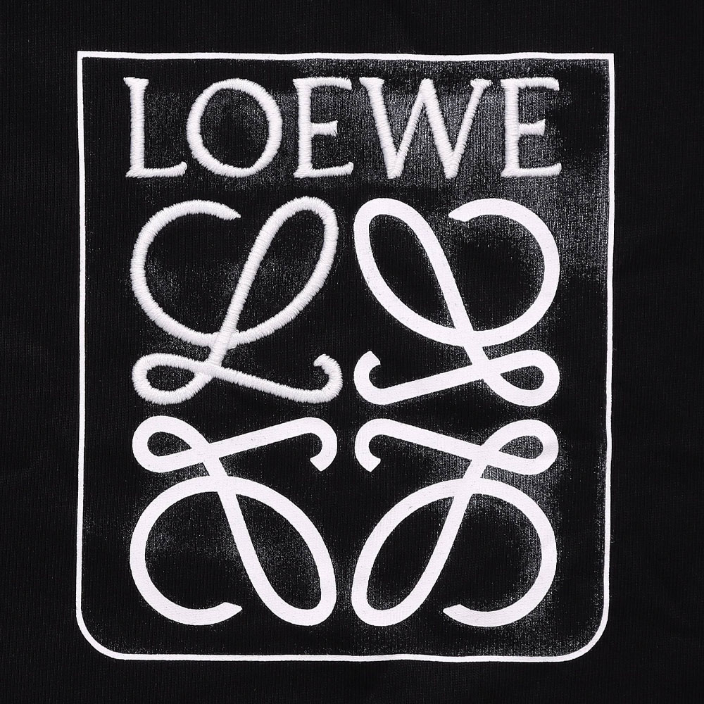 Details for LOEWE Anagram FW22 刺繡標誌黑色短袖男士T恤。 H526Y22X25-1100