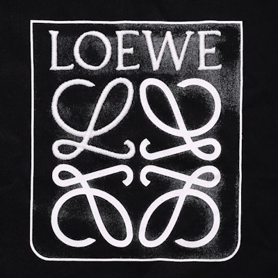 LOEWE Anagram FW22 刺繡標誌黑色短袖男士T恤。 H526Y22X25-1100 Details for LOEWE Anagram FW22 刺繡標誌黑色短袖男士T恤。 H526Y22X25-1100