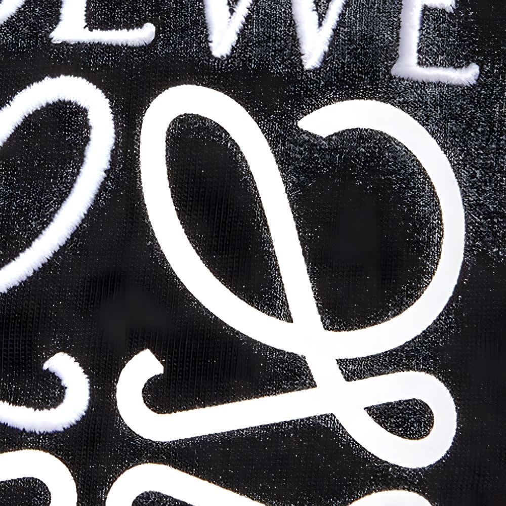 Cheap LOEWE Anagram FW22 刺繡標誌黑色短袖男士T恤。 H526Y22X25-1100