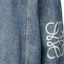 Shop LOEWE Anagram FW24 Logo Cutout Denim Jacket Men’s Mid Blue Long Sleeve H526Y50W25-5475