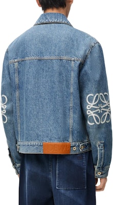 LOEWE Anagram FW24 Logo Cutout Denim Jacket Men’s Mid Blue Long Sleeve H526Y50W25-5475 Purchase LOEWE Anagram FW24 Logo Cutout Denim Jacket Men’s Mid Blue Long Sleeve H526Y50W25-5475