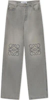 Order LOEWE Anagram FW24 Logo Patch Relaxed Straight Leg Jeans Men’s Gray Mix. H526Y11W57-1440