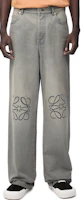 Shop LOEWE Anagram FW24 Logo Patch Relaxed Straight Leg Jeans Men’s Gray Mix. H526Y11W57-1440