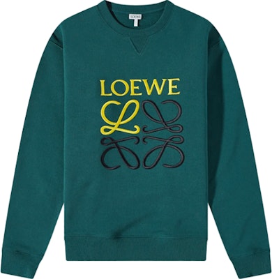 LOEWE Anagram绿色刺绣标志纯棉圆领卫衣. H526Y24J07-4110 Buy LOEWE Anagram绿色刺绣标志纯棉圆领卫衣. H526Y24J07-4110