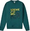Buy LOEWE Anagram绿色刺绣标志纯棉圆领卫衣. H526Y24J07-4110
