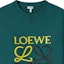 Details for LOEWE Anagram绿色刺绣标志纯棉圆领卫衣. H526Y24J07-4110