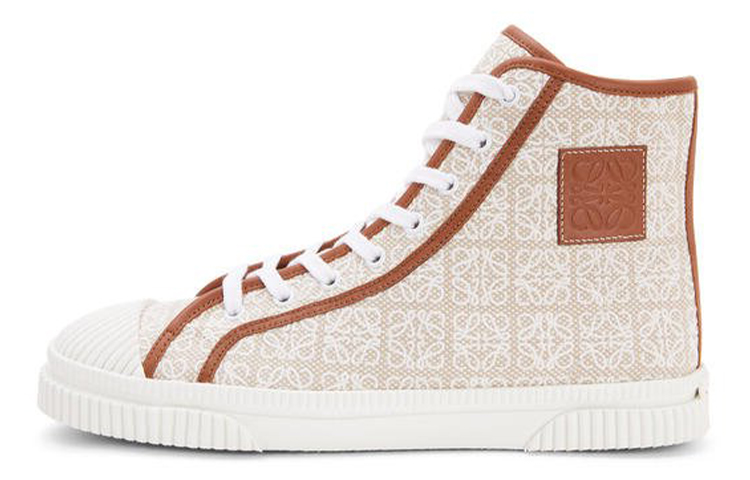 LOEWE Anagram High-Top Canvas 'White Brown' M816282X31-2163
