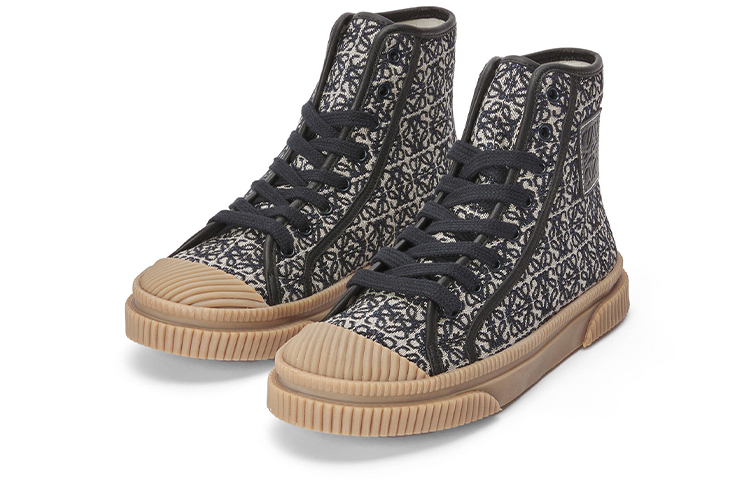 Lookbook LOEWE Anagram Jacquard und Kalbsleder High-Top Sneaker ''Navy Blau'' M816282X44-5938