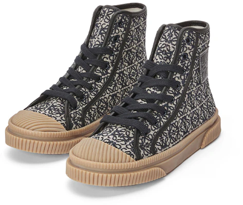 LOEWE Anagram Jacquard und Kalbsleder High-Top Sneaker ''Navy Blau'' M816282X44-5938 Lookbook LOEWE Anagram Jacquard und Kalbsleder High-Top Sneaker ''Navy Blau'' M816282X44-5938