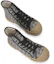Shop LOEWE Anagram Jacquard und Kalbsleder High-Top Sneaker ''Navy Blau'' M816282X44-5938