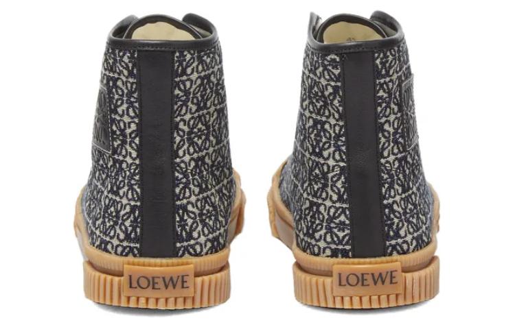 Purchase LOEWE Anagram Jacquard und Kalbsleder High-Top Sneaker ''Navy Blau'' M816282X44-5938