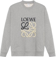 Loewe Anagram Logo-Embroidered Classic Crewneck Sweatshirt Men Grey H526Y24J01-1440 Loewe Anagram Logo-Embroidered Classic Crewneck Sweatshirt Men Grey H526Y24J01-1440