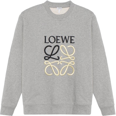Loewe Anagram Logo-Embroidered Classic Crewneck Sweatshirt Men Grey H526Y24J01-1440 Order Loewe Anagram Logo-Embroidered Classic Crewneck Sweatshirt Men Grey H526Y24J01-1440