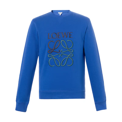 LOEWE Anagram Logo Embroidered Classic Sweatshirt Blue H526Y24J07-5560