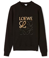 LOEWE Anagram Logo Embroidered Cotton Pullover Sweatshirt Black H526341XA1-1100 LOEWE Anagram Logo Embroidered Cotton Pullover Sweatshirt Black H526341XA1-1100