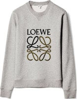 LOEWE Anagram Logo Embroidered Cotton Pullover Sweatshirt Grey H526341XA1-1440 LOEWE Anagram Logo Embroidered Cotton Pullover Sweatshirt Grey H526341XA1-1440
