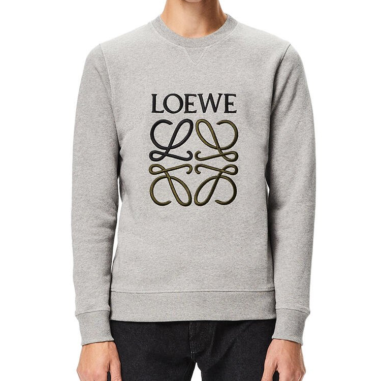 Lookbook Sudadera Gris de Algodón Bordada con Logo Anagrama de LOEWE H526341XA1-1440