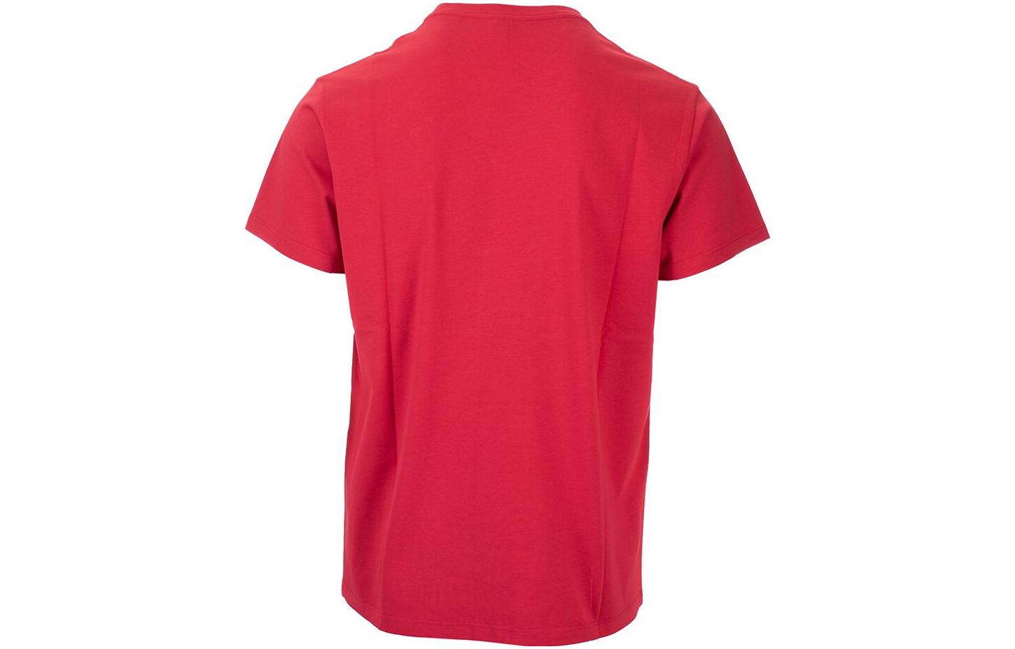 Lookbook LOEWE Anagram标志印花红色棉质圆领短袖T恤。 H526341XAI-7100