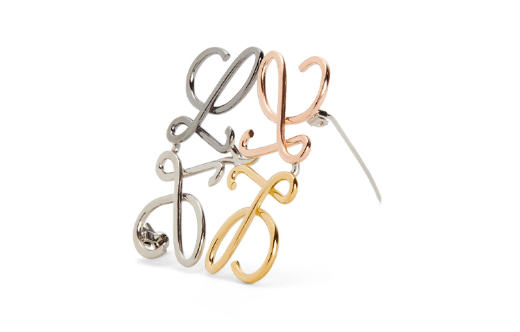 LOEWE Anagram Metal Brass Unisex Brooch, Couple Design, 4 Colors. J000245X10-9486 圖 3