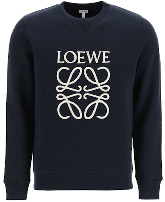 LOEWE Anagram 海军蓝刺绣标志纯棉圆领卫衣 H526Y24J02-5110 Buy LOEWE Anagram 海军蓝刺绣标志纯棉圆领卫衣 H526Y24J02-5110