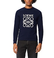 LOEWE Anagram 海军蓝刺绣标志纯棉圆领卫衣 H526Y24J02-5110 Shop LOEWE Anagram 海军蓝刺绣标志纯棉圆领卫衣 H526Y24J02-5110