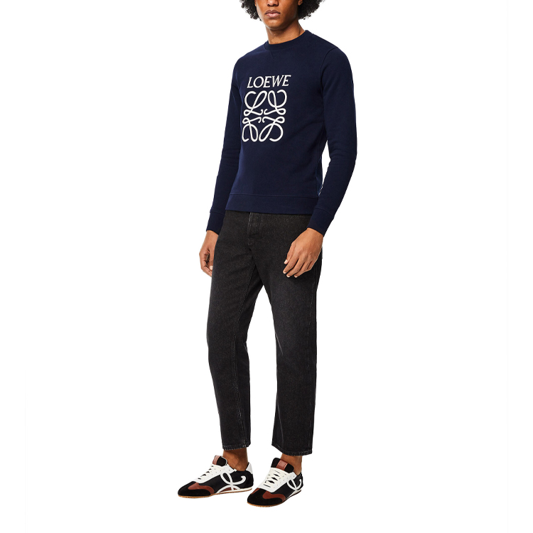 Details for LOEWE Anagram 海军蓝刺绣标志纯棉圆领卫衣 H526Y24J02-5110