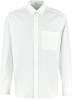 LOEWE Anagram Oxford Long Sleeve Shirt White with Front Pocket. H526Y05W38-2100 LOEWE Anagram Oxford Long Sleeve Shirt White with Front Pocket. H526Y05W38-2100