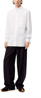 LOEWE Anagram 牛津長袖襯衫 白色 前口袋設計 H526Y05W38-2100 Purchase LOEWE Anagram 牛津長袖襯衫 白色 前口袋設計 H526Y05W38-2100