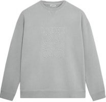 LOEWE Anagram SS25 Cotton Loose Fit Sports Sweatshirt Light Grey. H526Y24X58-1130 LOEWE Anagram SS25 Cotton Loose Fit Sports Sweatshirt Light Grey. H526Y24X58-1130