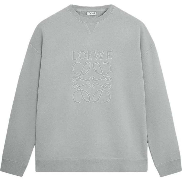 Order LOEWE Anagram SS25  Cotton Loose Fit Sports Sweatshirt Light Grey. H526Y24X58-1130