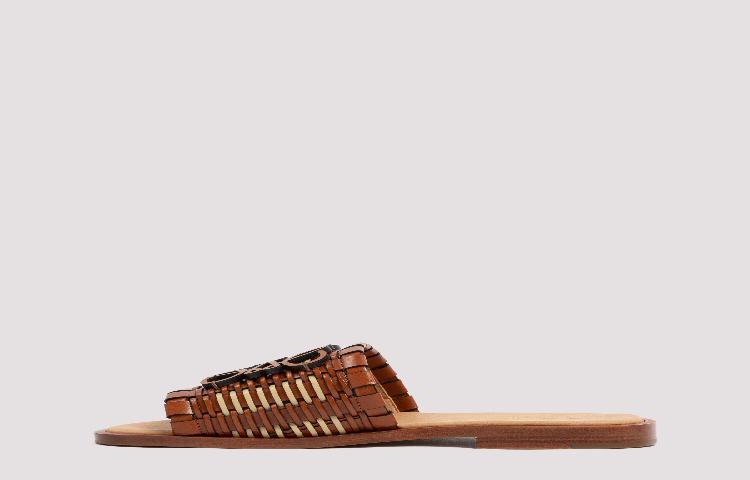 Buy LOEWE Anagram Woven Slide 'Brown' L814465X04