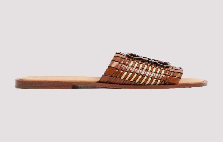 LOEWE Anagram Woven Slide 'Brown' 圖 4