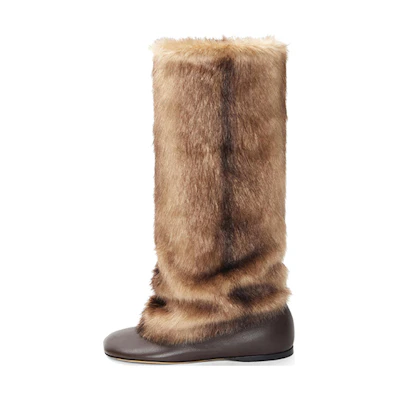 LOEWE Ankle Boot 'Brown Slip-On'