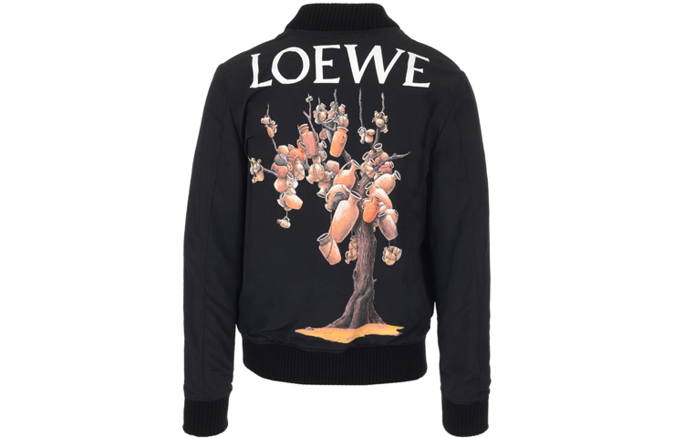 LOEWE Back Print Bomber Jacket Black H2288640TW-1100